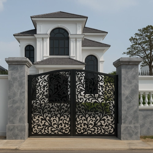 Cổng thép hoa văn CNC - KD252