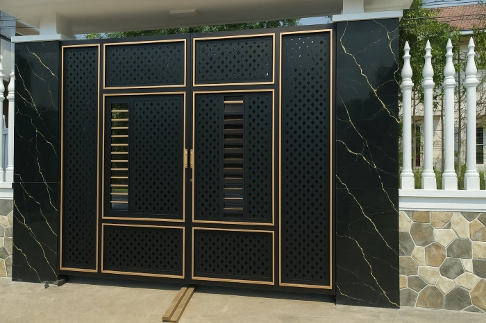 Cổng thép hoa văn CNC - KD254